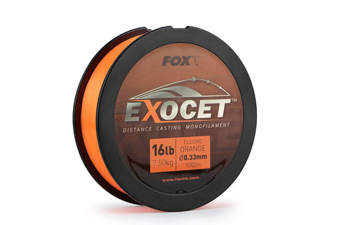 16lb Exocet Fluoro Orange Mono 0.33mm - 1000m