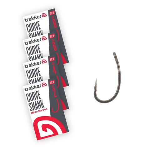 4 Curve Shank Hook Micro Barbed Trakker