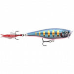 #5 Striped Hot Blue Skitter Pop - Topwater